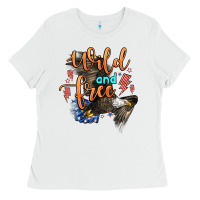 White wild and free Ladies Tee - Zillion Design Studio