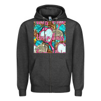 Charcoal Heather hair boss and hand mirror with money and leopard seamless pattern bbs Zipper Hoodie - BundleAndBundleShop