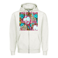 Oatmeal Heather hair boss and hand mirror with money and leopard seamless pattern bbs Zipper Hoodie - BundleAndBundleShop