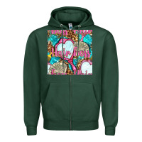 Sports Green hair boss and hand mirror with money and leopard seamless pattern bbs Zipper Hoodie - BundleAndBundleShop
