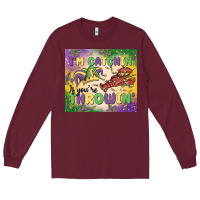 Burgundy i'm catchin' if you're throwin Long Sleeve Tee - MaliasSmallBusiness
