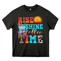 Asphalt rise and shine coffee time Heavy Core Tee - Zillion Design Studio