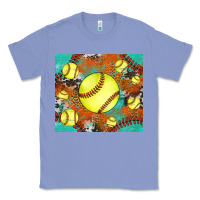 Colony Blue softball cowhide turquoise glitter tumbler Classic Tee - Jasminsmagicworld