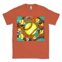 Copper softball cowhide turquoise glitter tumbler Classic Tee - Jasminsmagicworld