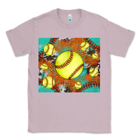 Lilac softball cowhide turquoise glitter tumbler Classic Tee - Jasminsmagicworld