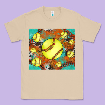 Softball Cowhide Turquoise Glitter Tumbler Classic Tee Designed By Jasminsmagicworld