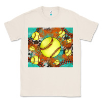 Natural softball cowhide turquoise glitter tumbler Classic Tee - Jasminsmagicworld
