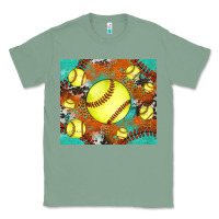 Sage softball cowhide turquoise glitter tumbler Classic Tee - Jasminsmagicworld