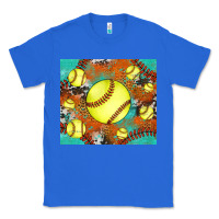 True Royal softball cowhide turquoise glitter tumbler Classic Tee - Jasminsmagicworld