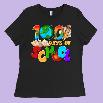 100 Days Of School Ladies Tee Designed By Texasbilliewilder