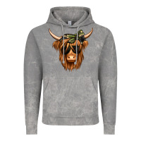 Cloud Rock camouflage long haired cow Vintage Hoodie - Jasminsmagicworld
