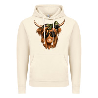 Vintage Artic camouflage long haired cow Vintage Hoodie - Jasminsmagicworld