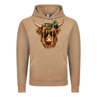 Vintage Coffee camouflage long haired cow Vintage Hoodie - Jasminsmagicworld