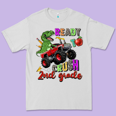 Ready To Crush 2nd Grade Premium Tee Designed By Zillion Design Studio