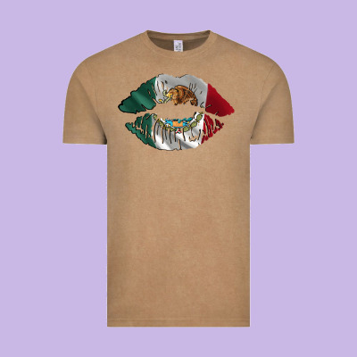 Mexico Lips Vintage Tee Designed By Adodesignshop