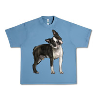 Pebble Blue Boston Terrier Urban Heavy Tee - LillyAllenDesigns