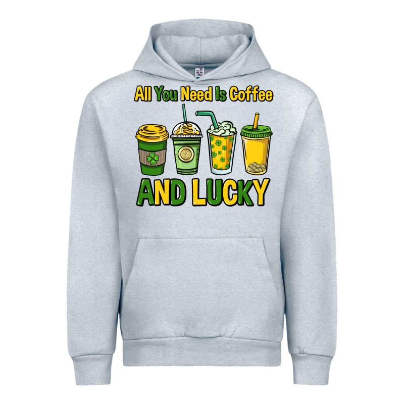 All You Need Is Coffee And Lucky St. Patrick's Urban Hoodie by HowdyJamesFarm | Teevron