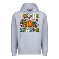 Heather Grey Tis' the season Premium Hoodie - texasbilliewilder