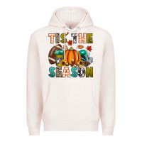 Pale Pink Tis' the season Premium Hoodie - texasbilliewilder