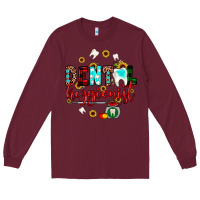 Burgundy Christmas dental hygienist Long Sleeve Tee - JahusDesignShop
