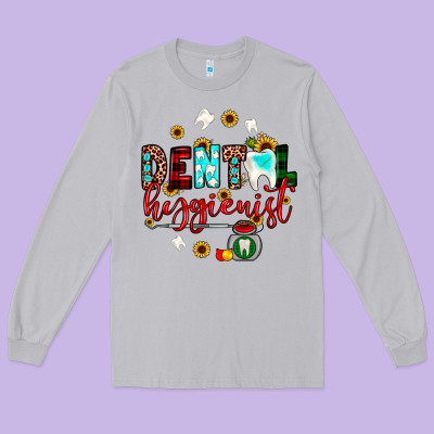 Christmas Dental Hygienist Long Sleeve Tee Designed By Jahusdesignshop