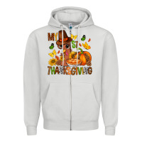 Dove Grey my first thanksgiving bbs Zipper Hoodie - BundleAndBundleShop