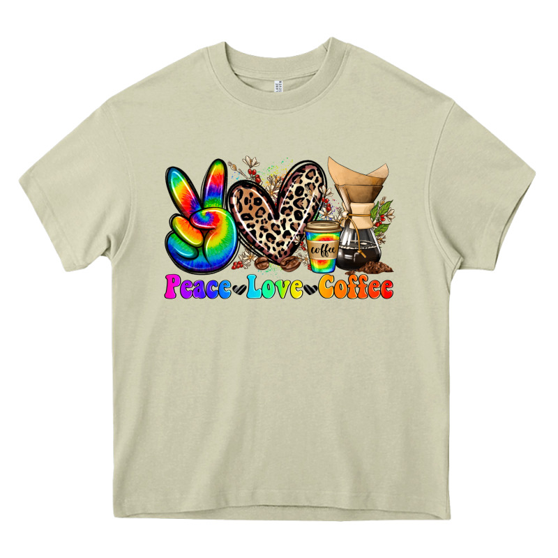 Peace Love  Coffee Heavy Core Tee by Zillion Design Studio | Teevron