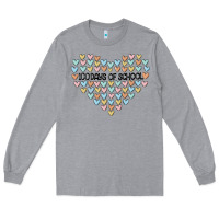 Heather Grey 100 days of school Long Sleeve Tee - MaliasSmallBusiness