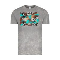 Cloud Rock western cowhide turquoise and wood background Vintage Tee - Artiststas