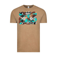 Vintage Coffee western cowhide turquoise and wood background Vintage Tee - Artiststas
