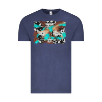 Vintage Denim western cowhide turquoise and wood background Vintage Tee - Artiststas