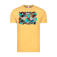 Vintage Mustard western cowhide turquoise and wood background Vintage Tee - Artiststas