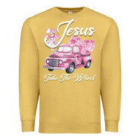 Antique Gold Leopard Floral Pink Car Jesus Take The Wheel Premium Sweatshirt - Bettercallsaul