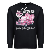 Black Leopard Floral Pink Car Jesus Take The Wheel Premium Sweatshirt - Bettercallsaul