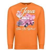 Carrot Leopard Floral Pink Car Jesus Take The Wheel Premium Sweatshirt - Bettercallsaul