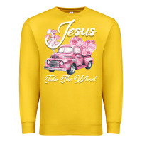 Lemon Leopard Floral Pink Car Jesus Take The Wheel Premium Sweatshirt - Bettercallsaul
