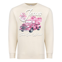 Sandshell Leopard Floral Pink Car Jesus Take The Wheel Premium Sweatshirt - Bettercallsaul