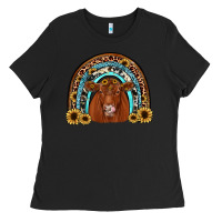 Black red angus rainbow Ladies Tee - JahusDesignShop