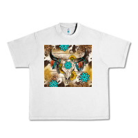 Lunar Rock cowhide leopard bull skull gemstone Urban Heavy Tee - NancyCooperArtShop