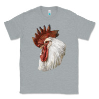 Heather Grey Leghorn Rooster Head Classic Tee - LillyAllenDesigns