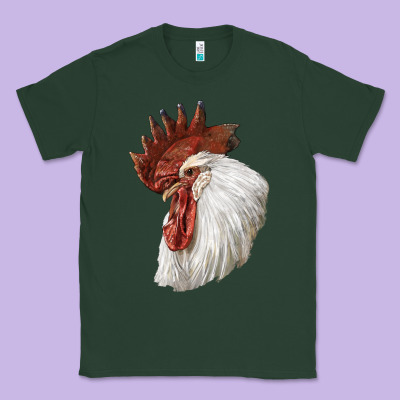 Leghorn Rooster Head Classic Tee Designed By Lillyallendesigns