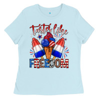 Baby Blue taster like freedom Ladies Tee - Zillion Design Studio
