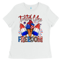 White taster like freedom Ladies Tee - Zillion Design Studio