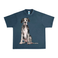 Midnight Navy Great Dane Dog Urban Heavy Tee - LillyAllenDesigns