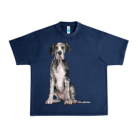 Navy Great Dane Dog Urban Heavy Tee - LillyAllenDesigns