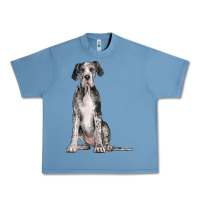 Pebble Blue Great Dane Dog Urban Heavy Tee - LillyAllenDesigns