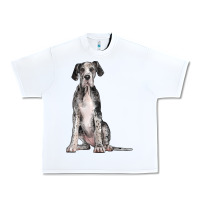 White Great Dane Dog Urban Heavy Tee - LillyAllenDesigns