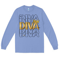 Colony Blue diva Long Sleeve Tee - MaliasSmallBusiness