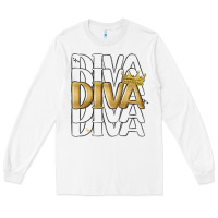 White diva Long Sleeve Tee - MaliasSmallBusiness