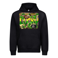 Black All you need is coffee and lucky St. Patrick's Urban Hoodie - HowdyJamesFarm